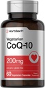 Horbäach CoQ10 200mg | with Black Pepper Extract | 60 Capsules | Vegetarian, Non-GMO, Gluten Free Supplement
