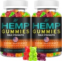 Hemp Gumies Advanced Extra Strength for Rеstful Nap - (2 Pack) Pure High Potency Organic Hemp Oil Infused Big Bear Gumies - 100% Natural Hemp Gumi felnőtteknek Apple