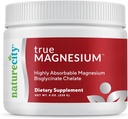 La natura TrueMagnesium Highsorbable Chenesi Biscied Powder Beby (60 Servings) - Magnesi suplementaris per a dormir i donar suport a Bone Salut i Muscles