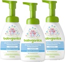 Babyganics Alkoholik gabeko Foaming Hand Sanitizer, Ponpa botila, Fragrance Free, 8.45 oz, 3 Pack