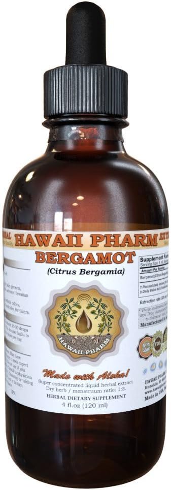 Bergamot Liquid Extract, Bergamot (Citrus Bergamia) Сушени плодове Peel Powder Tincture Допълнение 2 oz