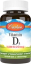 Carlson - Vitamina D3, 1000 IU (250 mcg), vitamina D suplementaris, Implementació de Bone imne, Vimina D3 Softgels, Salut corea, Gutena Free Capules, 120 Softlis