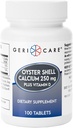 Gericare Oyster Shell Calcium 250mg, Vitamin D 125IU Tablets, Bone Health Nutritional supplement, 100 count (Pack of 1)