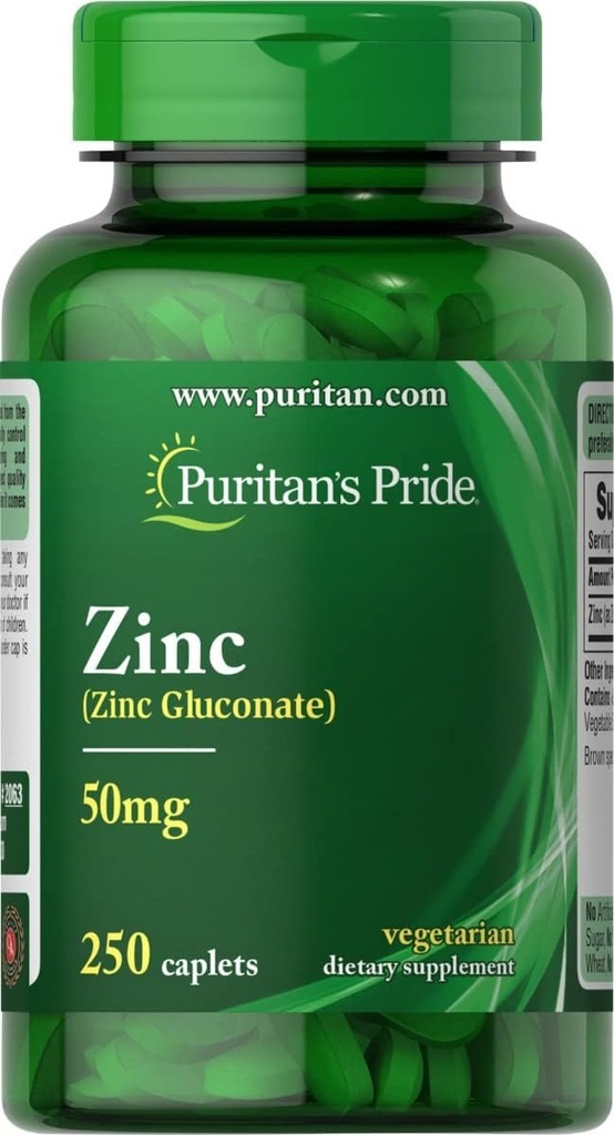 Puritan's Pride Cink 50 Mg, 250 Count