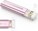 Zannaki Aluminium 7 jours organisateur hebdomadaire de pilules, cas de pilules de voyage portable avec trois couches scellé, boîte quotidienne de pilules de grande capacité mignon, contenant de support de pilule pour les vitamines, pilules, suppléments et médicaments