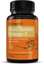 FlexxiJoints Omega-3 Hip and Joint Supplement • Green-Lipped Mussel Omega-3 Öl für Hunde • 100% Neuseeland Green-Lipped Mussels (60 Softgels)