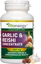 Garlic ' Reishi Capsules - Cardiovascular Health ' Immune Support - Potent whole Bulbs Extract, No Aftertaste - 120 Vegan Caps