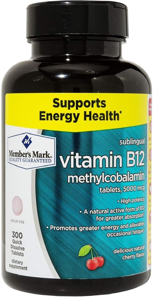 Medlemmer Mark Sublingual vitamin B12 5000mcg (300 Count)