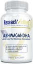 Ricerca verificata Ashwagandha 1500mg Massima resistenza con Bioperine e radice di zenzero, Aumentare la funzione cognitiva - 60 capsule amichevoli vegani (1 bottiglia)