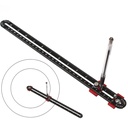 300mm Woodworking Compass Tool, Great Compass Woodworking Scribing Circle, Carpenter Compass Ruler Marking Gauge Circle Marking Tool for Engineer Carpenter (Black)