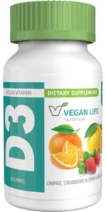 Vitamin D3 Gummies for Kids and Adults (1000 IU) - Gluten-Free, Non-GMO, Supports Bone Health and Immune System - 60 Gummies