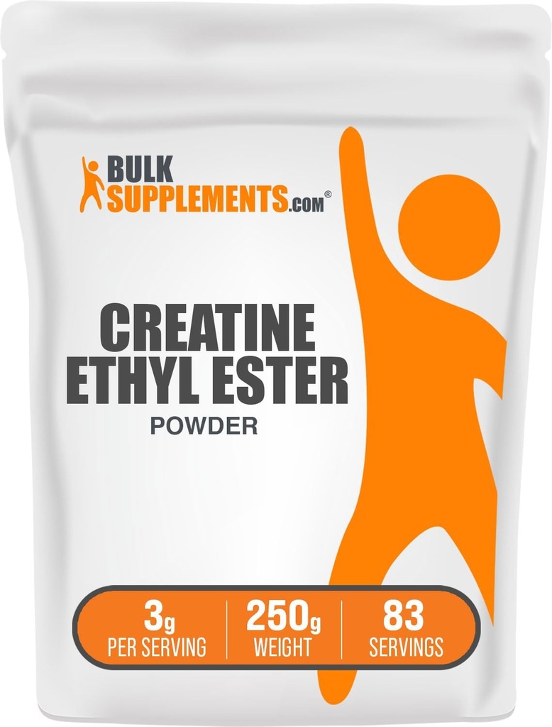 BulkSupplements.com Kreatin Ethylester HCl Pulver - Kreatin-Ergänzung, Kreatin Ethylester Pulver - Unflavored & Glutenfrei, 3g pro Servierung, 250g (8.8 oz) (Pack von 1)