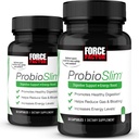 FORCE FACTOR ProbioSlim, 2- Pack, Probiotic Supplement for Women and Men with Probiotics and Green Tea Extract, Reduce Gaz, Bloating, Zaparcia, Wsparcie dla zdrowia i Gut, 60 Kapsułki