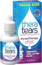TheraTears Dry Eye Therapy Lubricant Eye Drops Twin Pack, (2 x 30mL Bottles) + 1.0 Fl Oz Бутилка