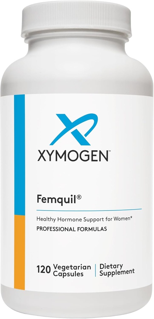 XYMOGEN Femquil - Promova o equilíbrio hormonal para as mulheres - Metilfolato biologicamente ativo + Suplemento de Dim - Pode ajudar a facilitar sintomas comuns de menopausa e SPM - Ajuda atividade antioxidante (120 cápsulas)