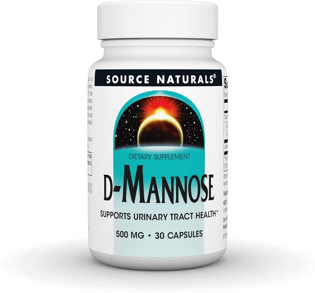 Allikas Naturals D-Mannose, tugev kuseteede ja põie tervise tugi *, 500mg - 30 kapslit