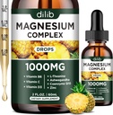 Triple maşın Kompleksi Ekspert, mühəndislik, Citrate Liquid Drops 1000mg Ashwagandha, CoQ10, Vitamin B6, C, D, Çinko - Vegan Pineapple Flavor