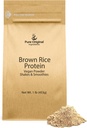 PURE ORIGINAL INGREDIENTS Brown Rice Vegan proteino milteliai (1 LB)