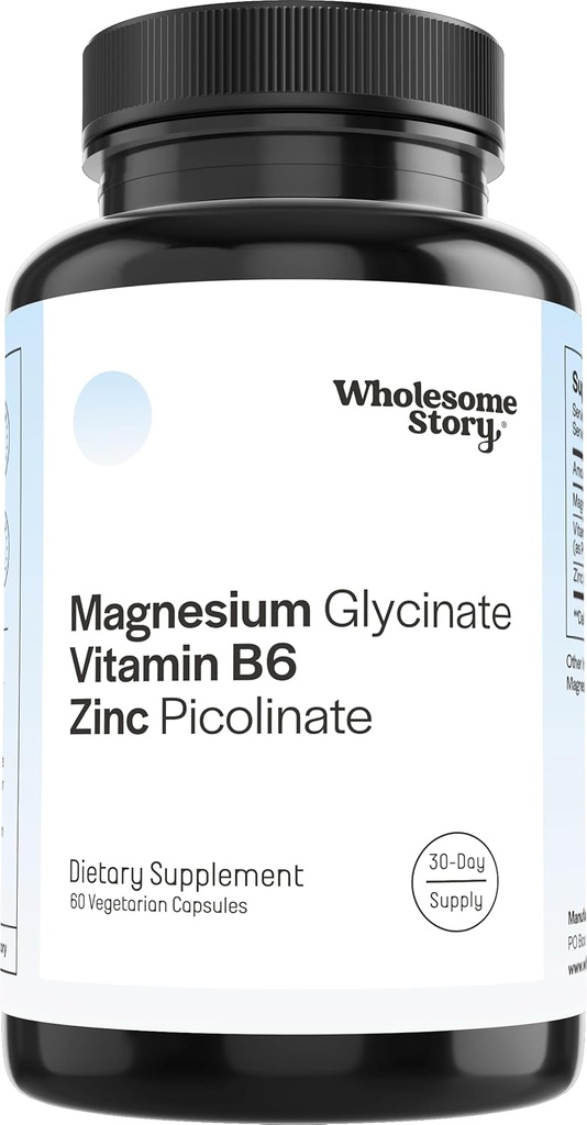 3-in-1 Zinc Picolinate Magnesio Glycinato Suplementos con vitamina B6 | Magnesio e Zinc Vitamina | saúde reprodutiva e fertilidade, equilibrio hormonal, soporte inmune | Embalaxe Pode Vary