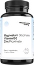 3-in-1 Zinc Picolinate Magnesio Glycinato Suplementos con vitamina B6 | Magnesio e Zinc Vitamina | saúde reprodutiva e fertilidade, equilibrio hormonal, soporte inmune | Embalaxe Pode Vary