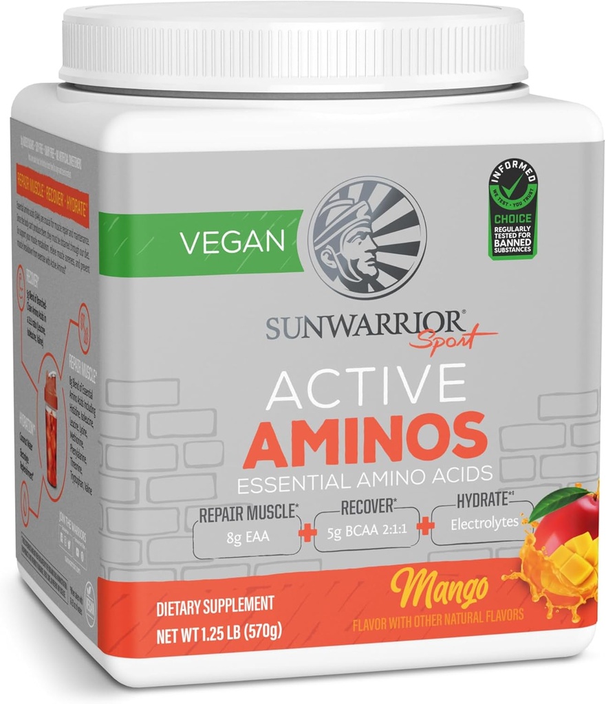 Sunwarter Amino Acids Amino Energy Powder Essential Amino Acids EAA & BCAA CLANE124; Muscle Repair Hydration & Recovery 124; Podpora wellness síly & Endurance CLANE124; Mango Flavor CLANE124; 30 Servings CLANE124; Aktivní Aminos
