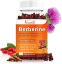 1500mg Berberine Gummies, High Potenty Berberine Supplement with Cylon Cynamon Gummery, Turmeric, Magnesium, Sugar, Not-GMo, Gluten-flupleed - ผสมกับ Berry Fravrored 60 Gammy