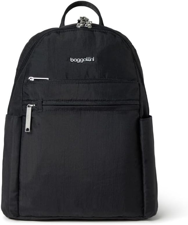 Securtex® Anti-theft Vacation Travel Backpack 10x13" Slash-Resistant Nylon Daypack w/RFID, Black