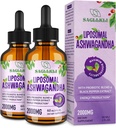 Liposomal Ashwagandha maye Drops 2000mg, Ashwagandha Kök Ekstraktı (7% Ashwagandha) ilə Black Pepper Ekstraktı və Focus, Cognition & Energy - 4 FL.OZ (2 Şişe)