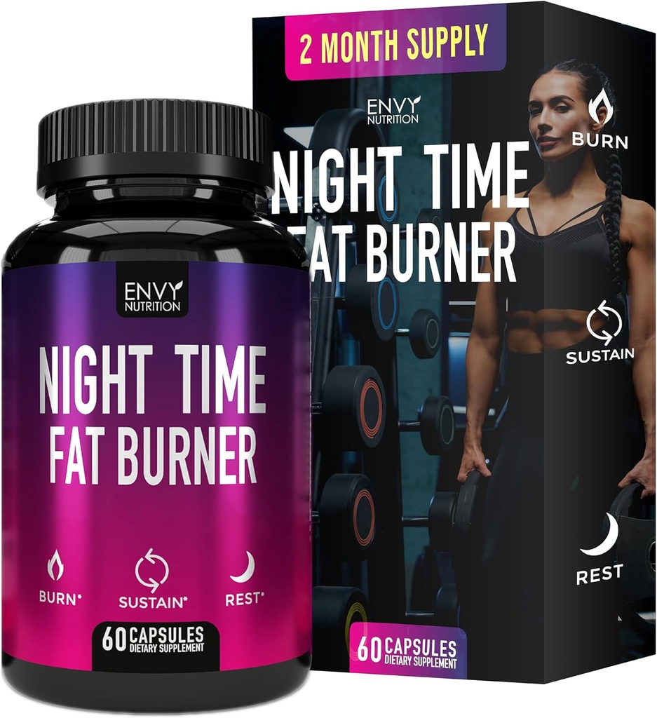 Night Time Fat Burner Supplements med Green Coffee Bean Extract - 60 kapslar