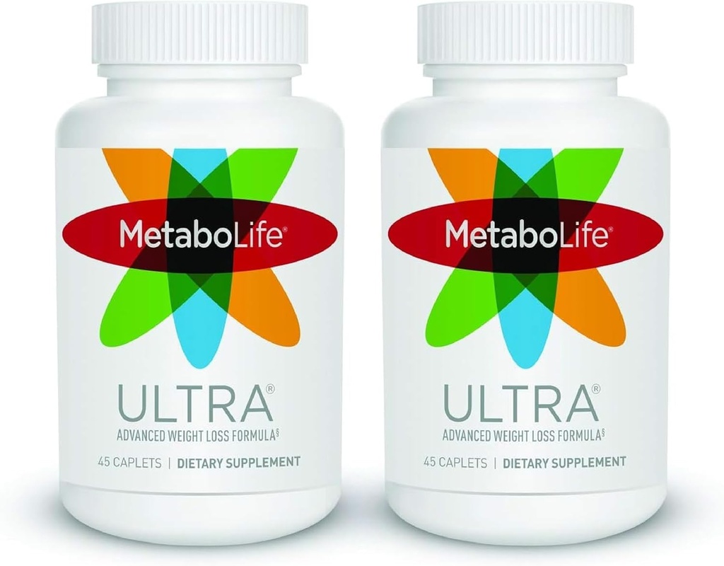 MetaboLife Ultra - Dietary Supplement - Hunger Supplement for Women & Men - 800 mg, 45 Caplets (2 Pack)