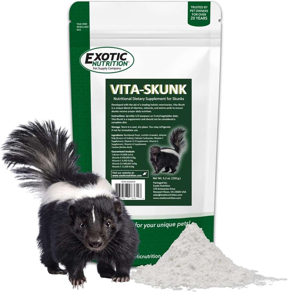 Vitamin-Skunk (5.2 oz) - Nutres Dietary Supplement - Dibuat dengan EsculVitamin, Mineral & Amino Acids - untuk Pet Skunks