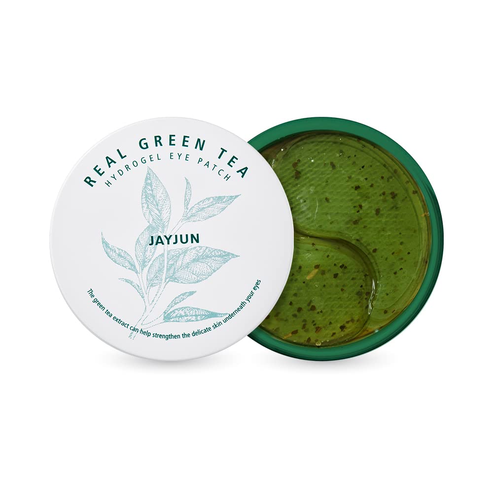 JAYJAN Real Green arbata Hydrogel Eye Patch, 1.4g, 60 in Jar