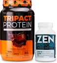 RIPAC TRIPPACT Protein Powder, 7-in--1 Reciper Meal Shake, Chocolate (40 Servings) Zen Natural Magnesi suplementari (30 Servings)
