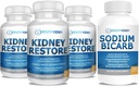 3 Pack Natural Kidney Cleanse para apoiar a función de Kidney e Detox, 60 Cápsulas + bicarbonato de sodio 650mg Capsules retardado liberación para apoiar a función de Kidney normal eo suplemento de saúde de Kidney