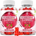 Bérberina Gummies con Ceylon Cinnamon 1500mg Alta Potencia Berberina HCL Suplemento para Inmune e Metabolismo Soporte, Sugar Free, Raspberry Flavor - 120 Conde