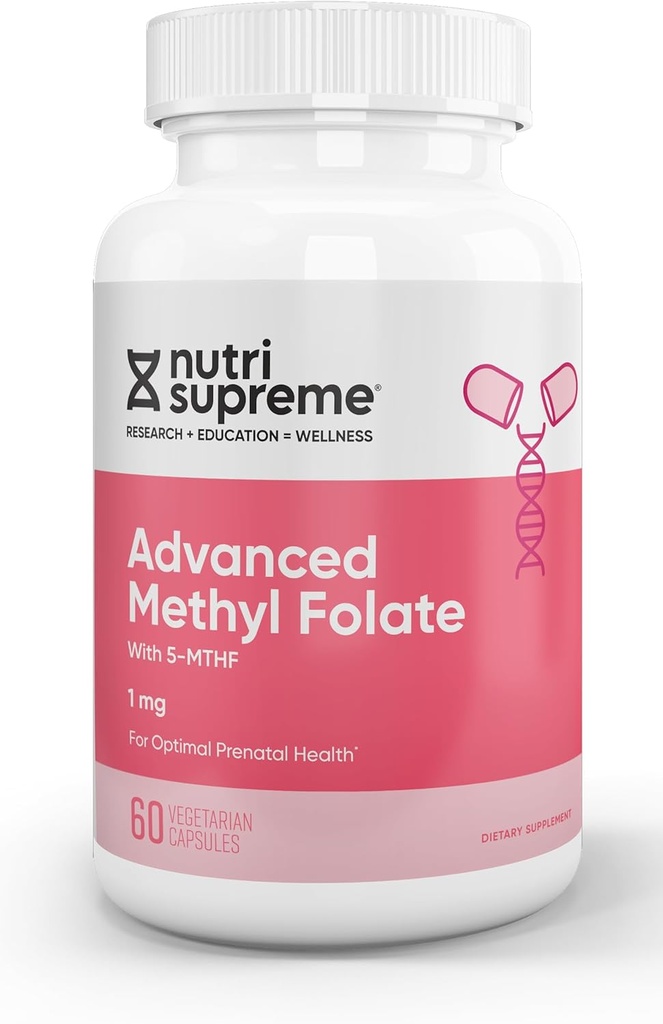 Nutri Aukščiausiasis pažengęs metilfolatas (5- MTHF) 1 mg 60 skaičius