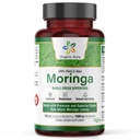 Organic Aura Moringa Leaf Capsules | 1500mg - 150 HPMC Veg | Whole Leaves Green Super Food Nutrition | Naturally Boosts Metabolism, Energy, Health, & Stamina | 100% Pure Safe Moringa |Non GMO.