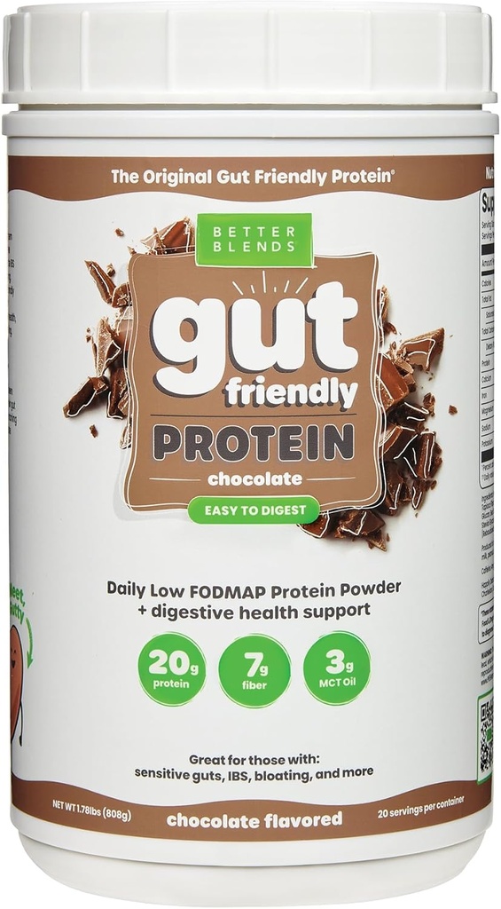 Peptidi di collagene e polvere di proteine dell'avena- basso FODMAP certificata, Diary-Free, Soy-Free, 100% Gut-Friendly e non-Bloating, Cioccolato originale, 20 Serve