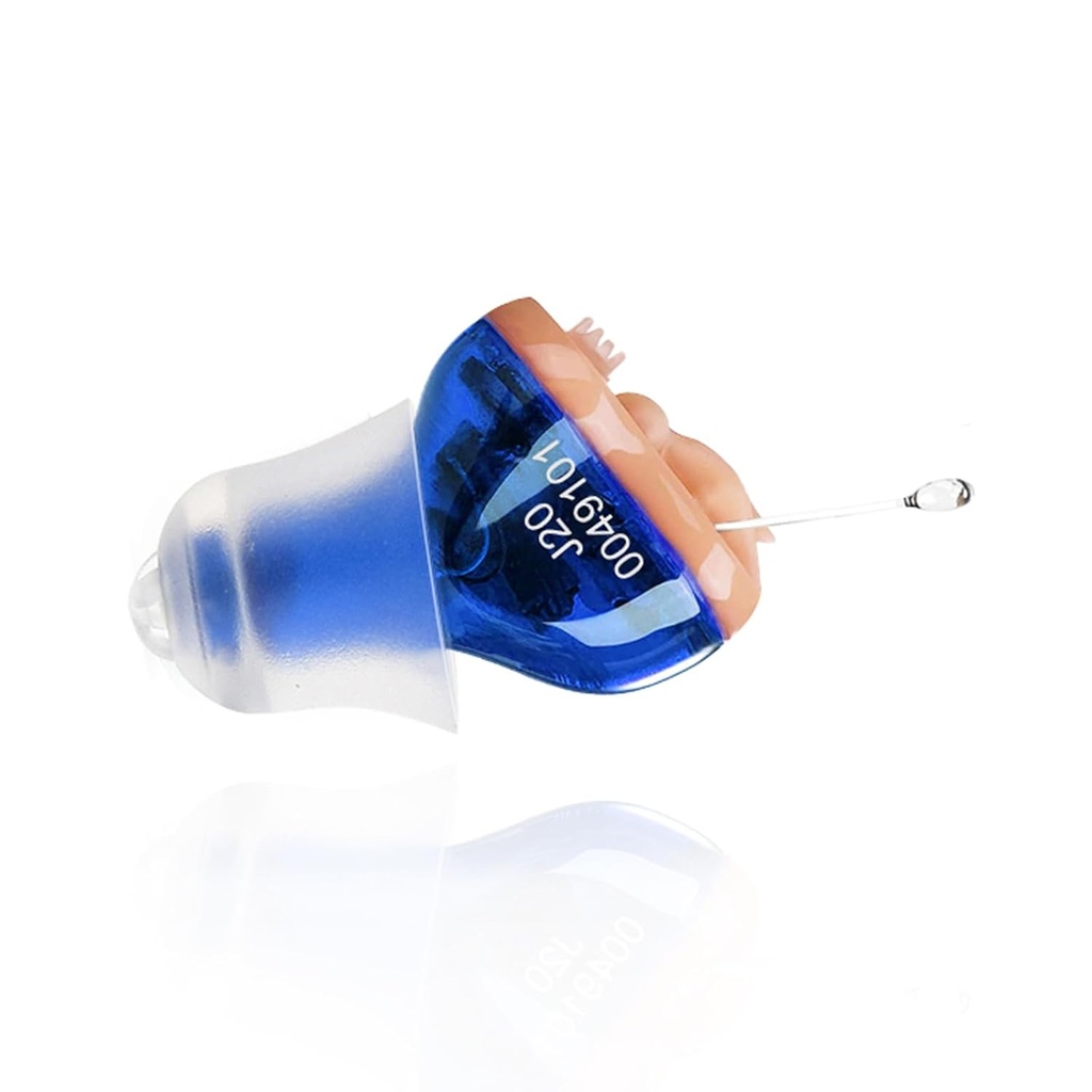 Kuulolaite, kuulon vahvistin, akku toimii seniorien CIC-kuulolaitteet Korvakuulossa Amplfier Edullinen Sound Enhancer Blue (vasen korva)