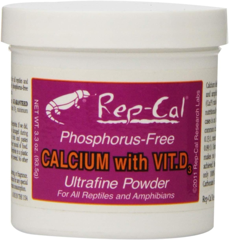 Rep-Cal Phosphorus Free Calcium với vitamin D3 - super fine Powder 3. 3z - Gói 2
