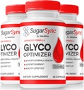 NutraRize (3 paketea) Sugar Sync Glyco Optimizer kapsulak, SugarSync Glyco Optimiser Ofiziala, Sugar Sync Optimizer Joint Optimizer, Sugar Sync Gluco Cleanse Detox Formula, SugarSync Glycol Reviews (180 kapsula)