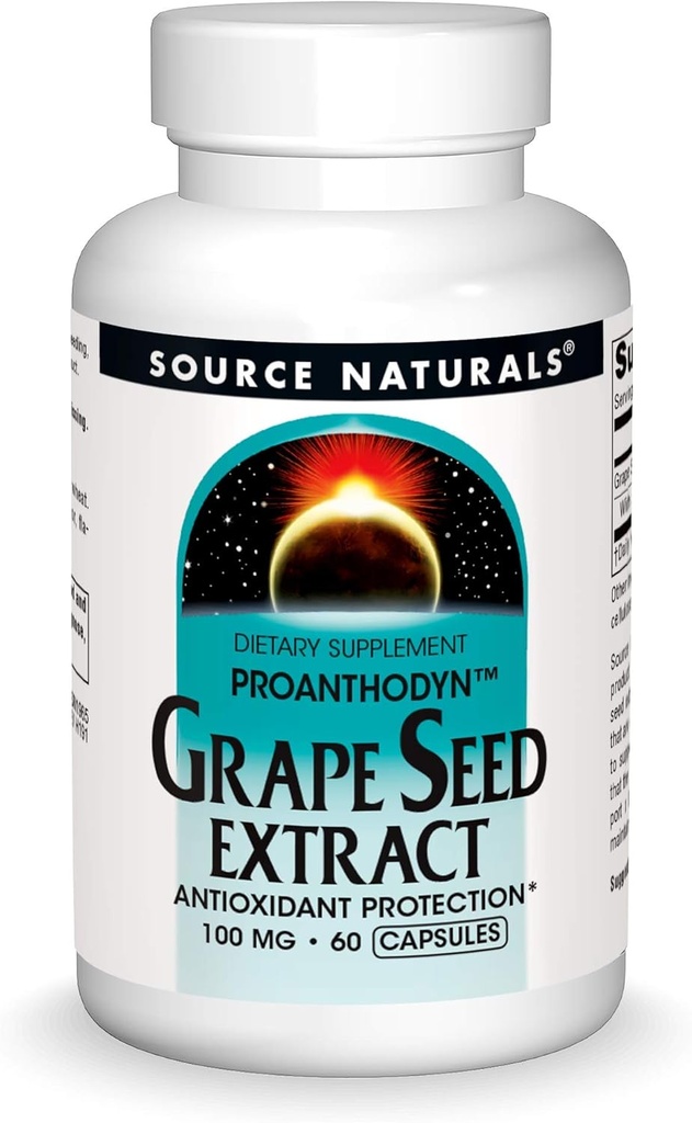 المصدر Naturals Grape Seed Extract, Protects ' Supports Healthy Aging Brain*, 100 mg - 60 Capsules