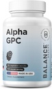 Alpha GPC Choline Supplement 600mg, 120 kapsułki Veg - Advanced Memory Formula, Nootropic Brain Support (120 Count (Pack of 1))