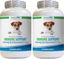 Alergia Imune Mordidas para Cães Lamb Flavor - Dog Imune System Support - Saúde do Fígado e Rim - Poderosos ANTIOXIDANTS - Fórmula Natural - Turquia Tail Cápsulas Dog - 2 Garrafas (120 Doces)
