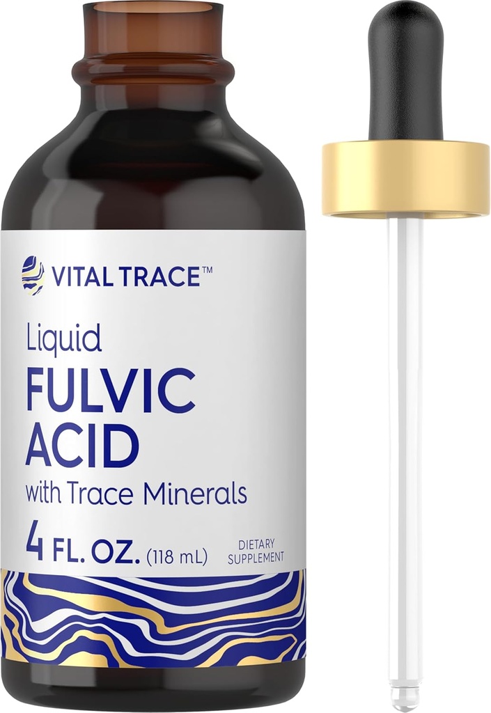 Carlyle Fulvic Acid Drops 4 fl oz maždaug 124; Ionic Trace Minerals ® 124; Skystasis priedas ® 124; Vegetarian, Non- GMO & gluten Free 124; pagal Vital Trace