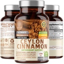 N1N Premium Ceylon Cinnamon 1200mg [100% Organic Ceylon Cinnamon] Natural Supplement to Support Healthy Circulation, Brain and Joint Function,120 Caps