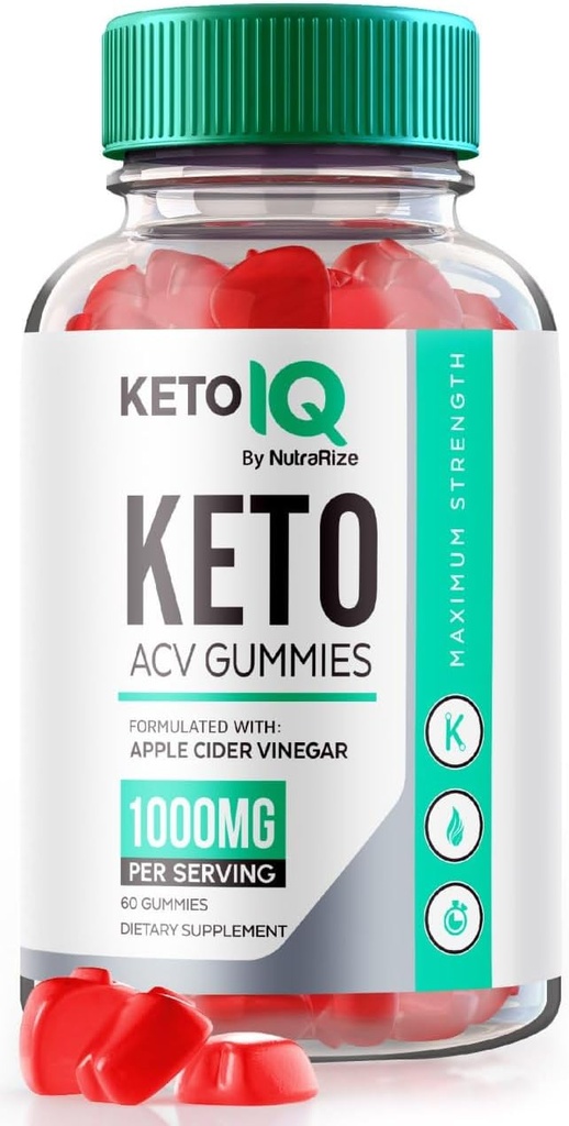 NutraRize Keto IQ ACV Gummies, perda de peso avanzada, Gummies de deslizamento eficaz, acción rápida KetoIQ Gummies, revisións Gomitas (60 Gummies)