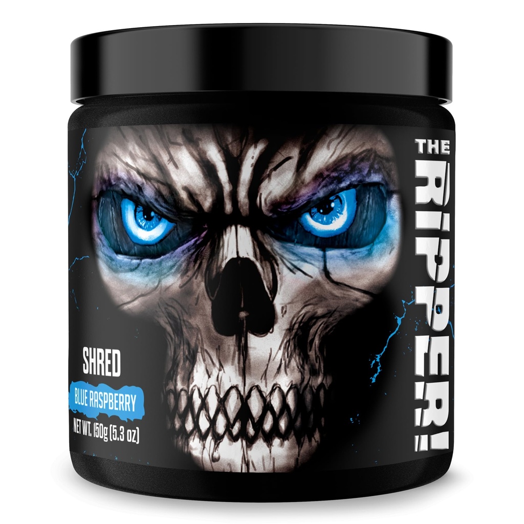 JNX SPORTS The Ripper! Fat Burner Pre Workout Powder for Men & Women Thermogenic Fat Burning & Appetite Suppressant, Boost Energy & Endurance Blue Raspberry, 30 Servings