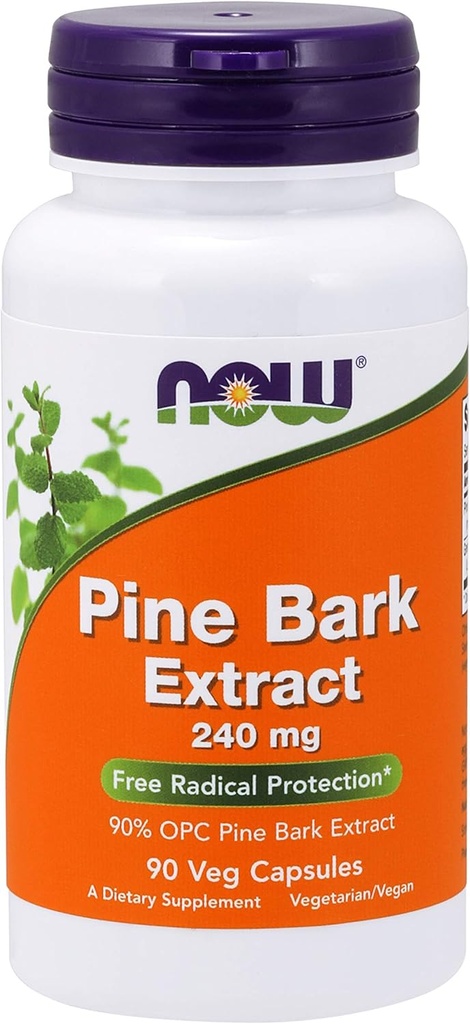 NOW Foods Pine Bark екстракт 240 мг - 90 Вег Капсули