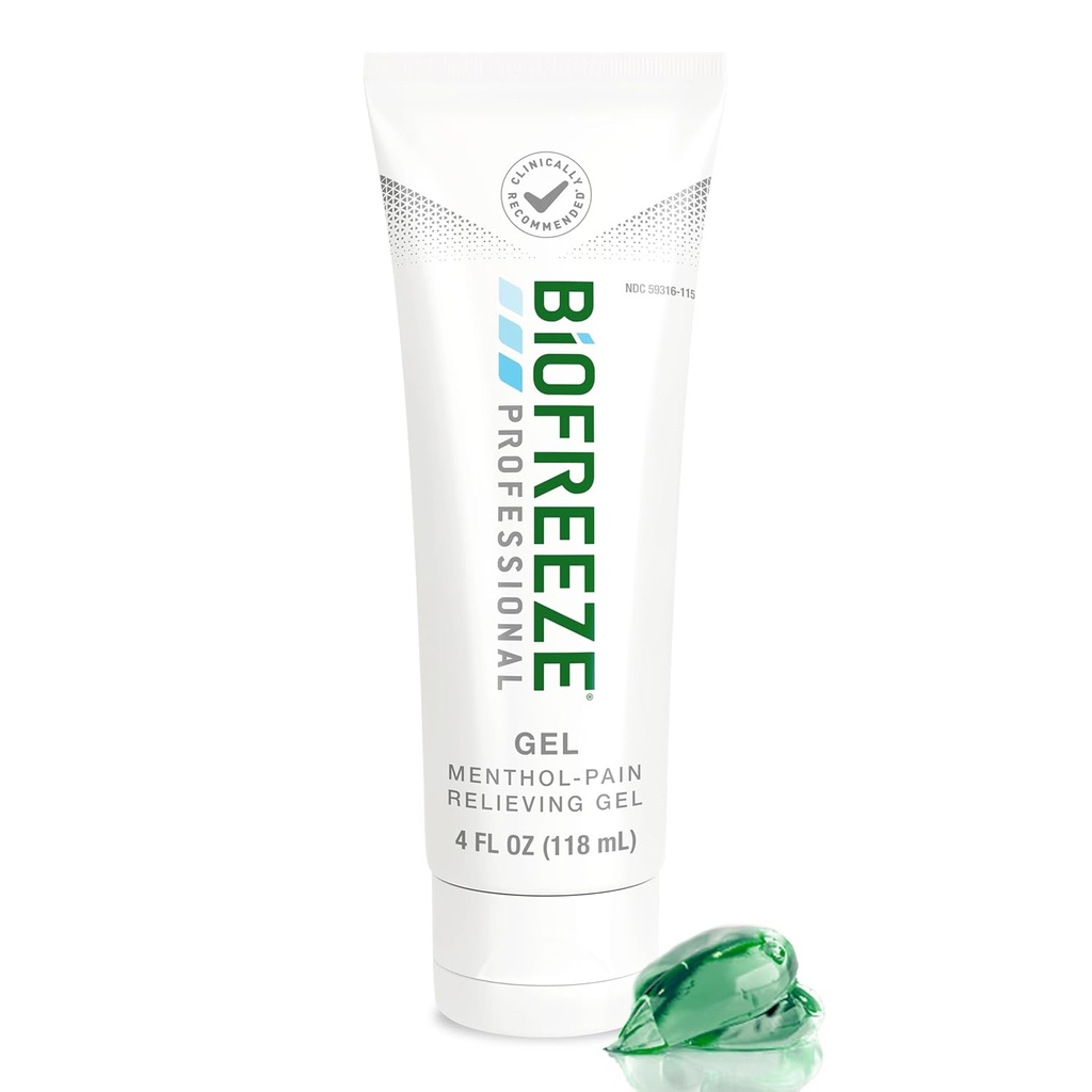 Biofreeze Professional Gel Doin Relief, Knee " Lower Back Pain Relief, Arthritis Dolor, Sore Muscle Relief, Neck Doin Relief, Cooling Joint Pain Relief, Menthol Gel 4 Fl Oz